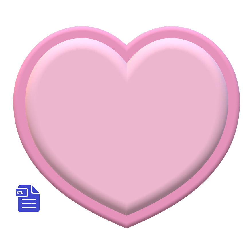 Bubble Heart STL File - for 3D printing - FILE ONLY - blank for making vacuum formed molds - The Crafts and Glitter Shop