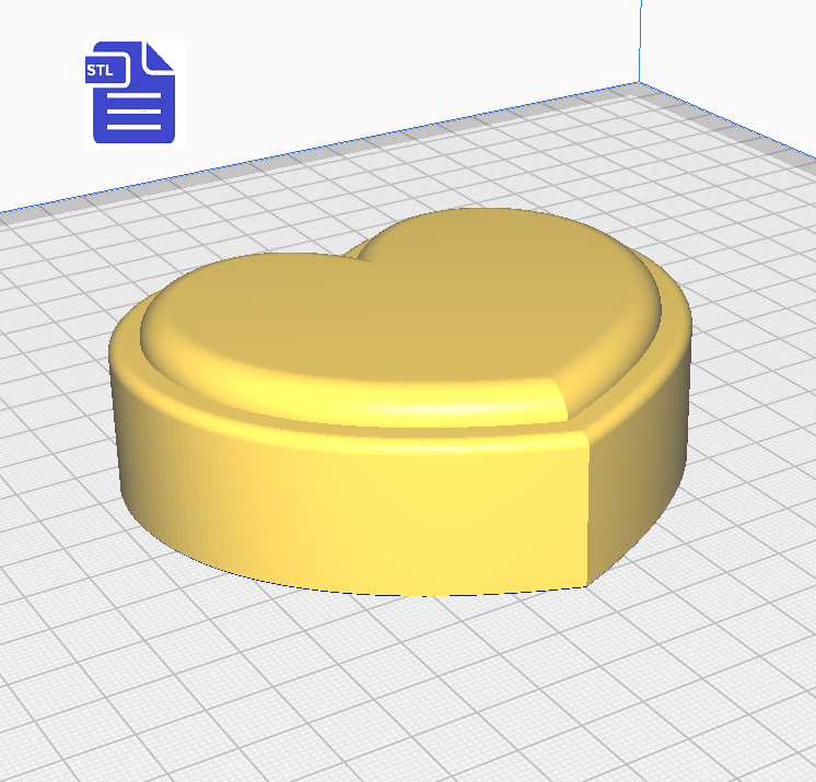 Bubble Heart STL File - for 3D printing - FILE ONLY - blank for making vacuum formed molds - The Crafts and Glitter Shop