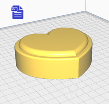 Load image into Gallery viewer, Bubble Heart STL File - for 3D printing - FILE ONLY - blank for making vacuum formed molds