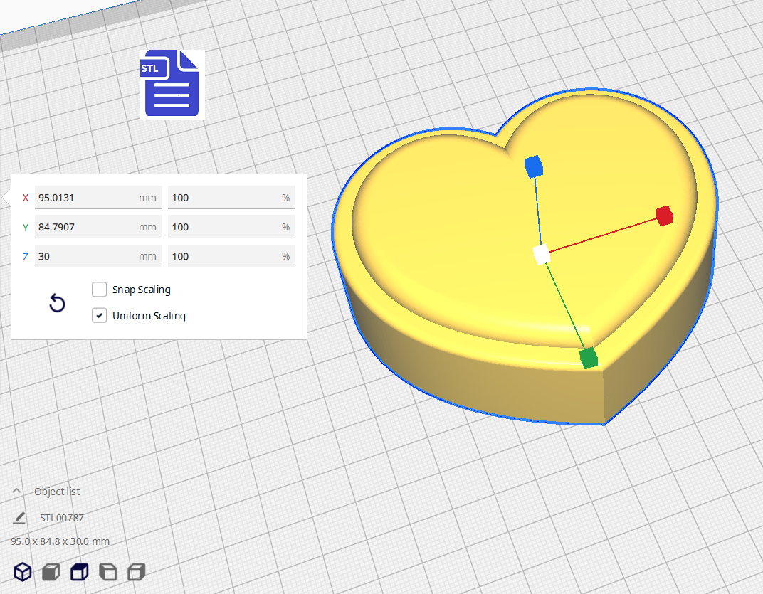 Bubble Heart STL File - for 3D printing - FILE ONLY - blank for making vacuum formed molds - The Crafts and Glitter Shop