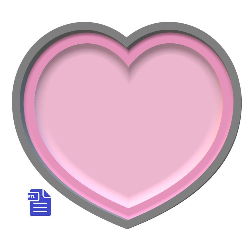 1pc Bubble Heart Bath Bomb Mold STL File - for 3D printing - FILE ONLY