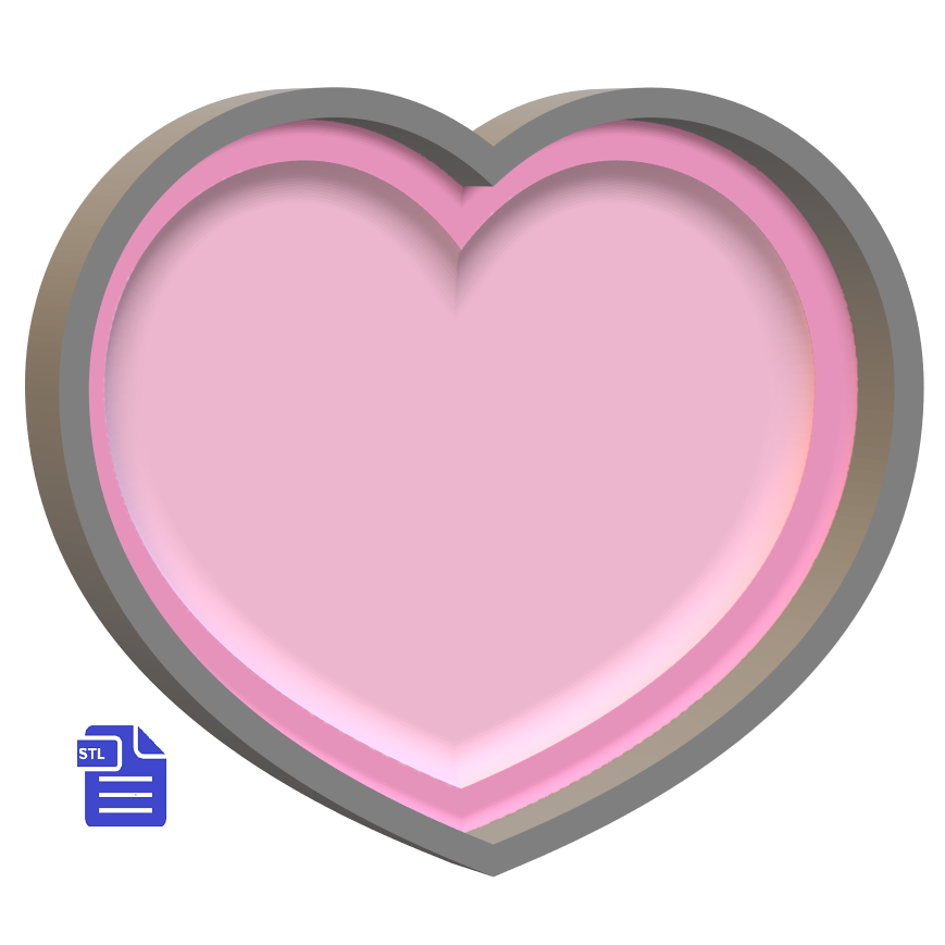 1pc Bubble Heart Bath Bomb Mold STL File - for 3D printing - FILE ONLY
