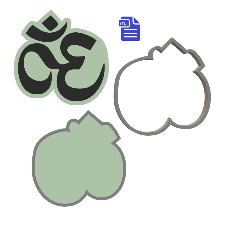 3pc Namaste Bath Bomb Push Mold STL File - for 3D printing - FILE ONLY - The Crafts and Glitter Shop