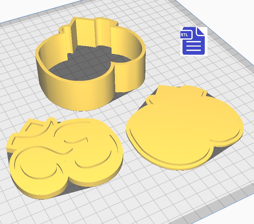 3pc Namaste Bath Bomb Push Mold STL File - for 3D printing - FILE ONLY - The Crafts and Glitter Shop