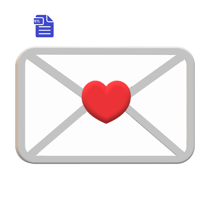 Love Letter STL File - for 3D printing - FILE ONLY -  blank for vacuum formed molds - The Crafts and Glitter Shop