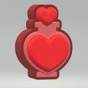 Love Potion STL File - for 3D printing - FILE ONLY - blank for vacuum formed molds - The Crafts and Glitter Shop