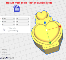 Load image into Gallery viewer, 3pc Love Potion Bath Bomb Mold STL File - for 3D printing - FILE ONLY
