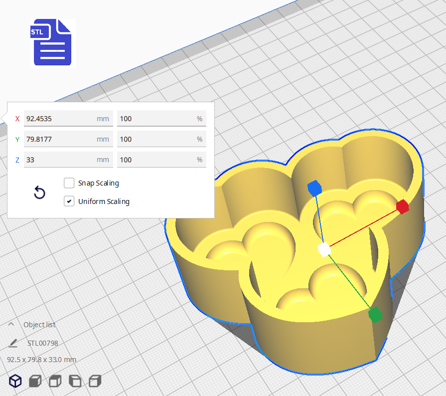 1pc Hearts Bath Bomb Mold STL File - for 3D printing - FILE ONLY