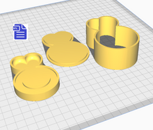 Load image into Gallery viewer, 3pc Engagement Ring Bath Bomb Mold STL File - for 3D printing - FILE ONLY