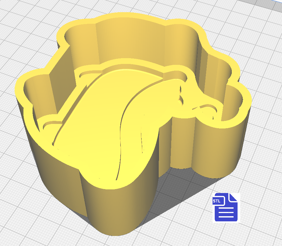 1pc Valentine Bath Tub Bath Bomb Mold STL File - digital download for 3D printing - FILE ONLY