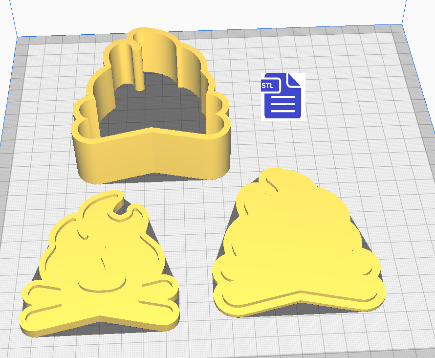 3pc Bonfire Bath Bomb Mold STL File - for 3D printing - FILE ONLY - The Crafts and Glitter Shop