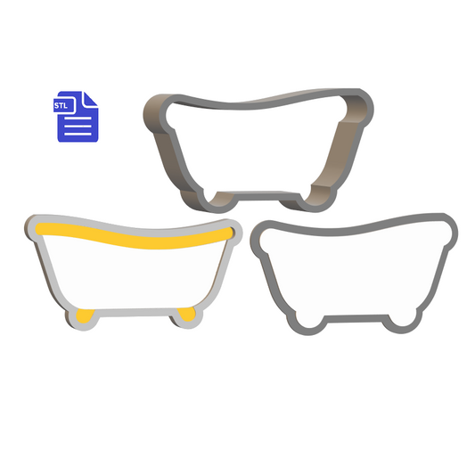 3pc Claw Bathtub Bath Bomb Mold STL File - for 3D printing - FILE ONLY - The Crafts and Glitter Shop