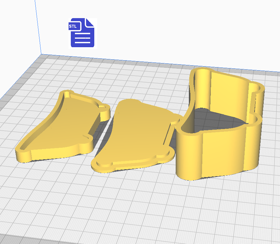 3pc Claw Bathtub Bath Bomb Mold STL File - for 3D printing - FILE ONLY - The Crafts and Glitter Shop