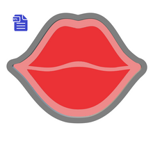 Load image into Gallery viewer, 1pc Lips Bath Bomb Mold STL File - for 3D printing - FILE ONLY