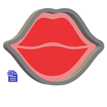 Load image into Gallery viewer, 1pc Lips Bath Bomb Mold STL File - for 3D printing - FILE ONLY