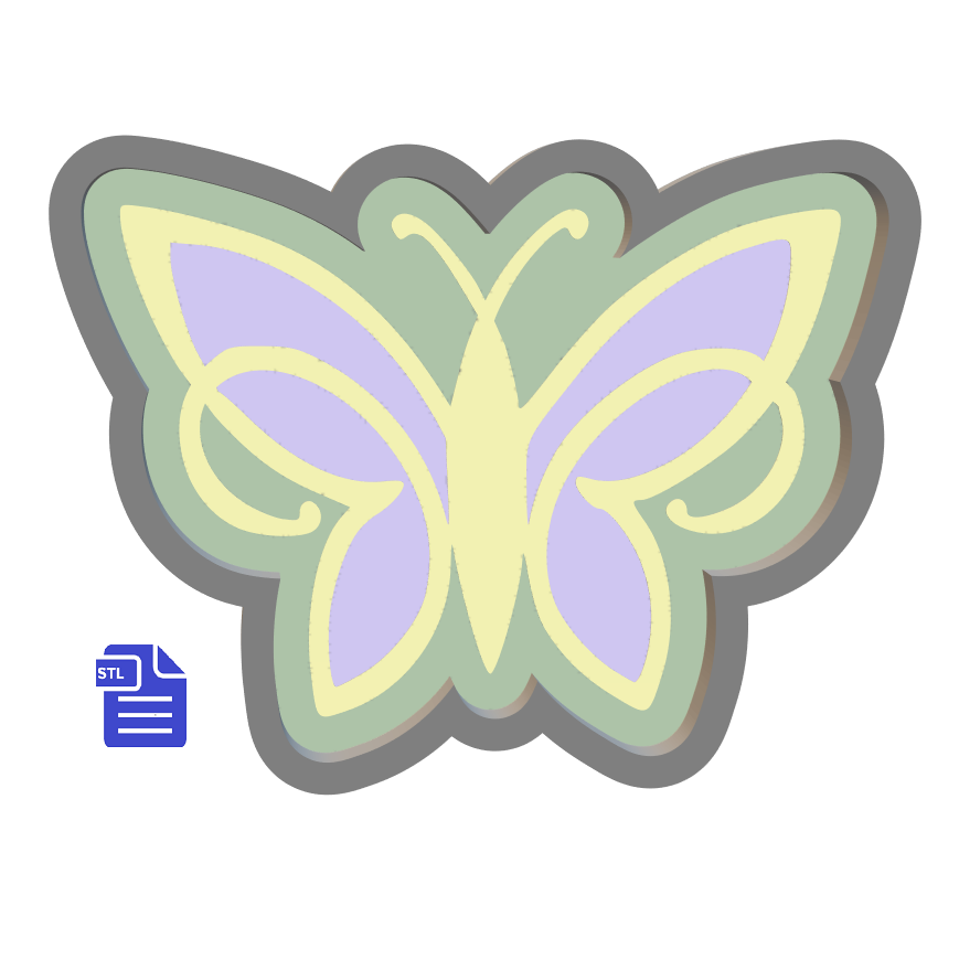 1pc Butterfly Bath Bomb Mold STL File - for 3D printing - FILE ONLY