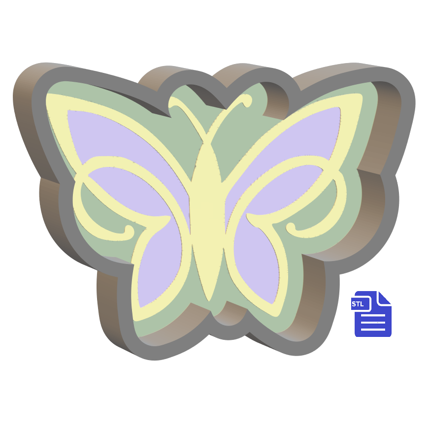 1pc Butterfly Bath Bomb Mold STL File - for 3D printing - FILE ONLY