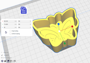 1pc Butterfly Bath Bomb Mold STL File - for 3D printing - FILE ONLY