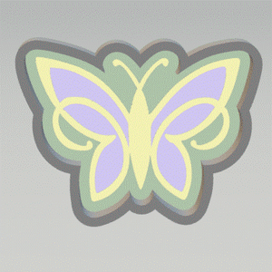 1pc Butterfly Bath Bomb Mold STL File - for 3D printing - FILE ONLY