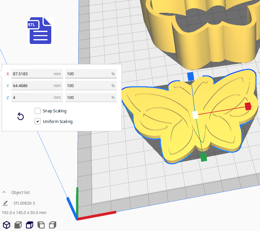 3pc Butterfly Bath Bomb Mold STL File - for 3D printing - FILE ONLY - The Crafts and Glitter Shop