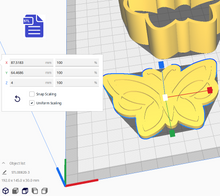 Load image into Gallery viewer, 3pc Butterfly Bath Bomb Mold STL File - for 3D printing - FILE ONLY