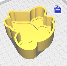 Load image into Gallery viewer, 1pc Valentine Dove Bath Bomb Mold STL File - for 3D printing - FILE ONLY