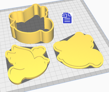 Load image into Gallery viewer, 3pc Valentine Dove Bath Bomb Mold STL File - for 3D printing - FILE ONLY