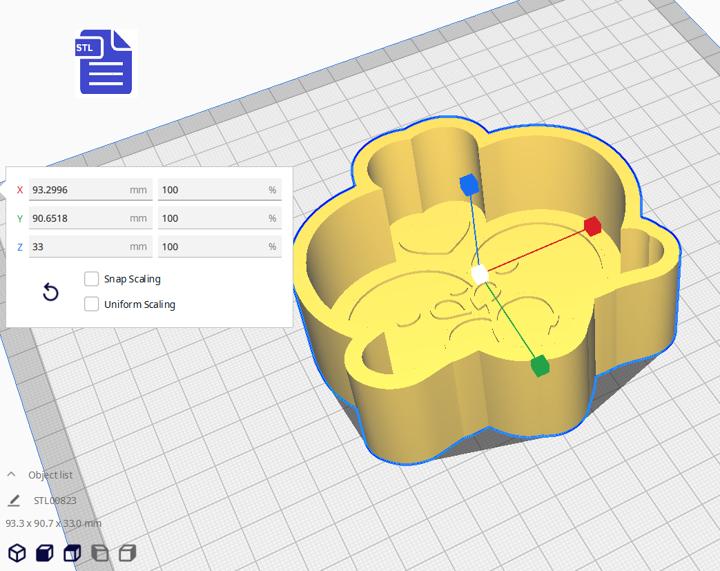 1pc Lovebirds Bath Bomb Mold STL File - for 3D printing - FILE ONLY