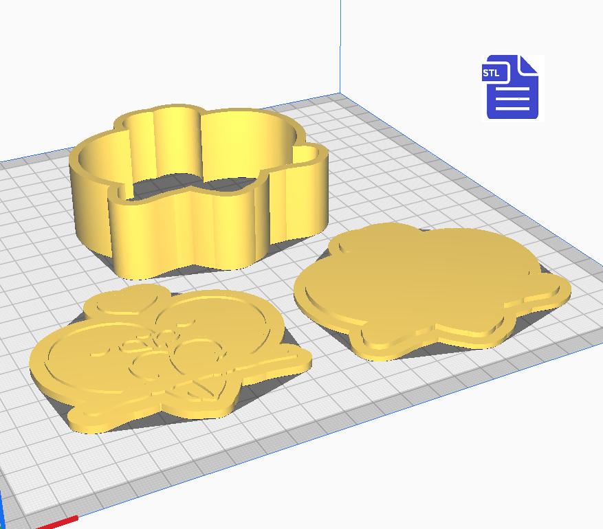 3pc Lovebirds Bath Bomb Mold STL File - for 3D printing - FILE ONLY - The Crafts and Glitter Shop