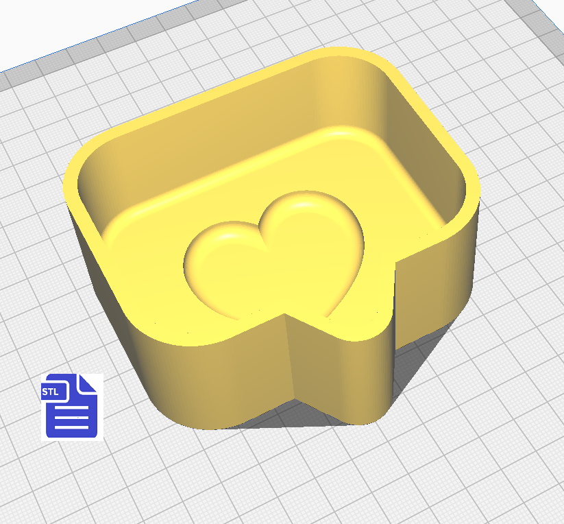1pc Love Message Bath Bomb Mold STL File - for 3D printing - FILE ONLY