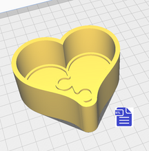 Load image into Gallery viewer, 1pc Puzzle Heart Bath Bomb Mold STL File - for 3D printing - FILE ONLY