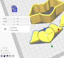 Load image into Gallery viewer, 3pc Heart with Wings Bath Bomb Mold STL File - for 3D printing - FILE ONLY