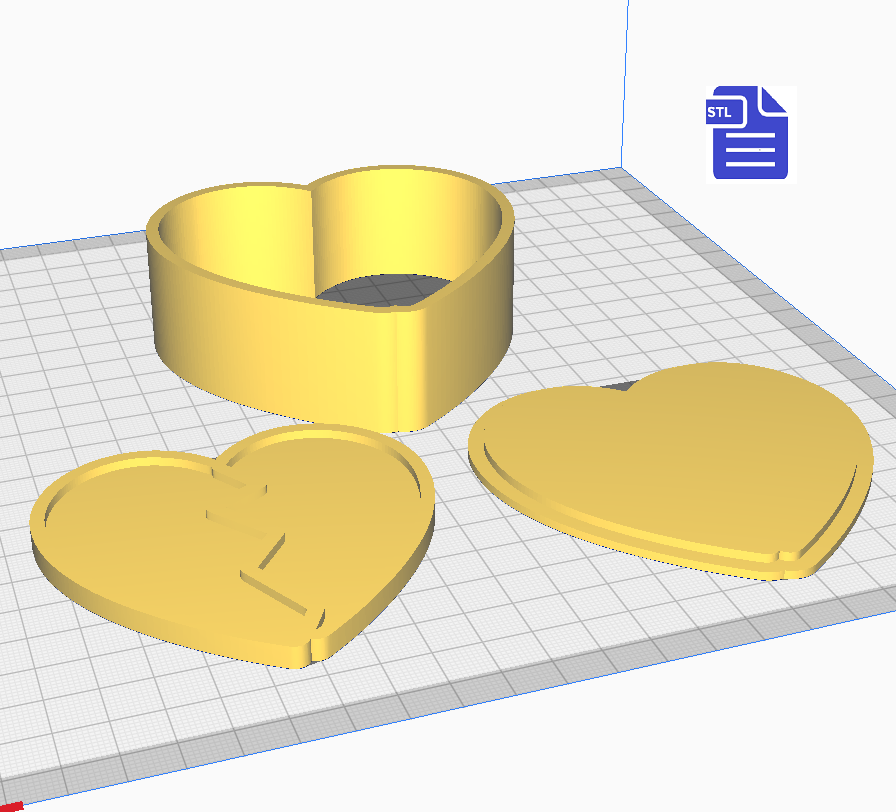 3pc Broken Heart Bath Bomb Mold STL File - for 3D printing - FILE ONLY - The Crafts and Glitter Shop