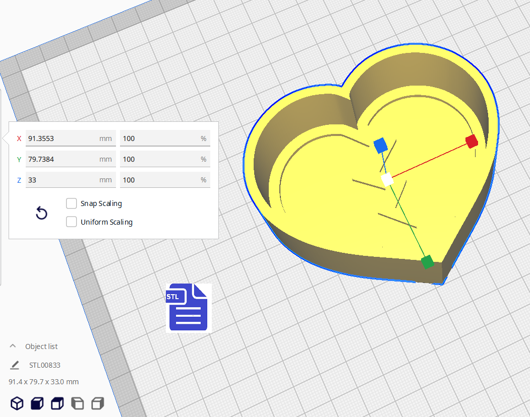 1pc Broken Heart Bath Bomb Mold STL File - for 3D printing - FILE ONLY