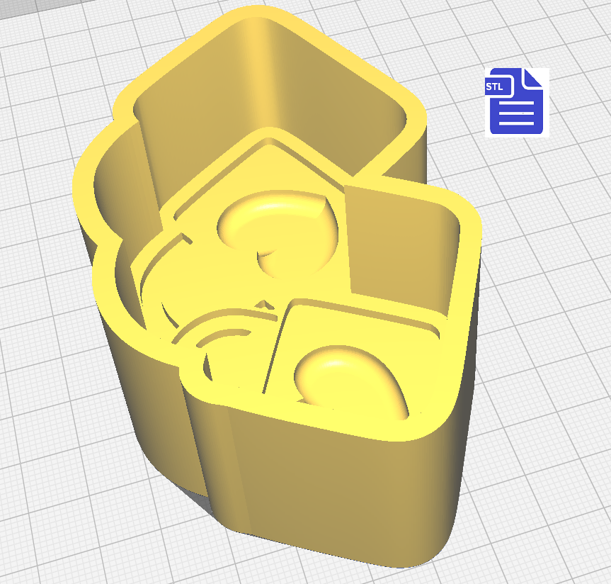 1pc Valentine Padlocks Bath Bomb Mold STL File - for 3D printing - FILE ONLY