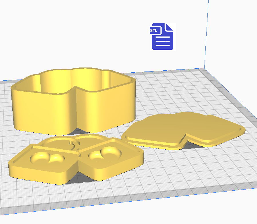 3pc Valentine Padlock Bath Bomb Mold STL File - for 3D printing - FILE ONLY - The Crafts and Glitter Shop