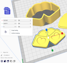 Load image into Gallery viewer, 3pc Valentine Padlock Bath Bomb Mold STL File - for 3D printing - FILE ONLY