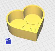 Load image into Gallery viewer, 1pc Peace Heart Bath Bomb Mold STL File - for 3D printing - FILE ONLY