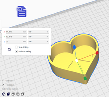 Load image into Gallery viewer, 1pc Peace Heart Bath Bomb Mold STL File - for 3D printing - FILE ONLY