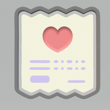 1pc Valentine Receipt Bath Bomb Mold STL File - for 3D printing - FILE ONLY