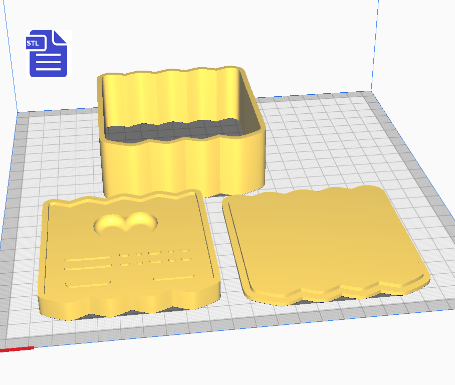 3pc Valentine Receipt Bath Bomb Mold STL File - for 3D printing - FILE ONLY - The Crafts and Glitter Shop