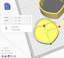 Load image into Gallery viewer, 3pc Heart Locket Bath Bomb Mold STL File - for 3D printing - FILE ONLY