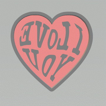 1pc I Love You Bath Bomb Mold STL File - for 3D printing - FILE ONLY