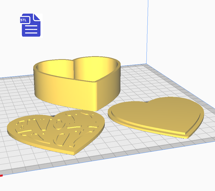 3pc I Love You Bath Bomb Mold STL File - for 3D printing - FILE ONLY - The Crafts and Glitter Shop