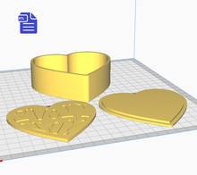 Load image into Gallery viewer, 3pc I Love You Bath Bomb Mold STL File - for 3D printing - FILE ONLY