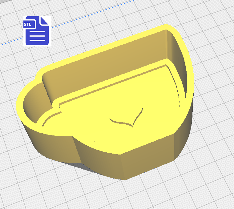 1pc Heart Teacup Bath Bomb Mold STL File - for 3D printing - FILE ONLY