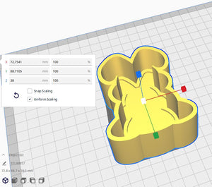 1pc Easter Bunny Bath Bomb Mold STL File - digital download for 3D printing - FILE ONLY