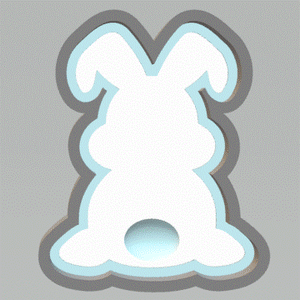 1pc Easter Bunny Bath Bomb Mold STL File - digital download for 3D printing - FILE ONLY