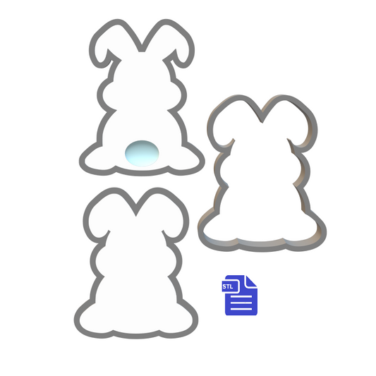 3pc Easter Bunny Bath Bomb Mold STL File - digital download for 3D printing - FILE ONLY - The Crafts and Glitter Shop