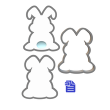 Load image into Gallery viewer, 3pc Easter Bunny Bath Bomb Mold STL File - digital download for 3D printing - FILE ONLY